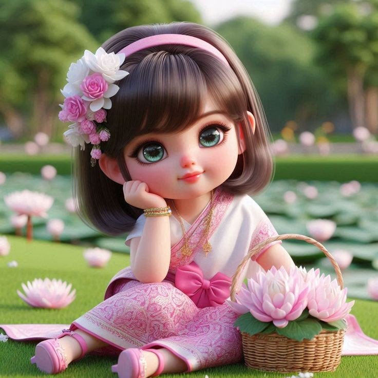 cute doll dp