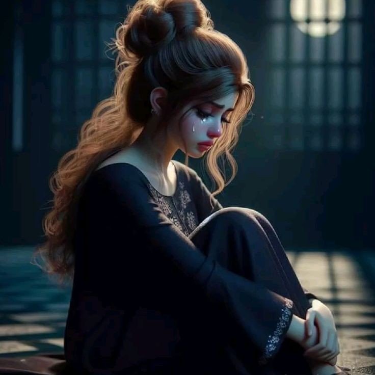 cute sad girl dp