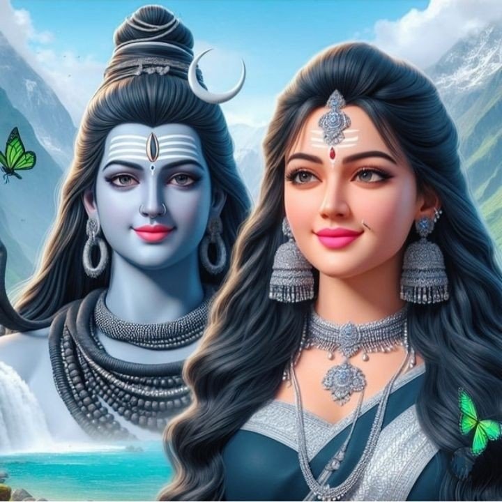 cute shiv parvati dp