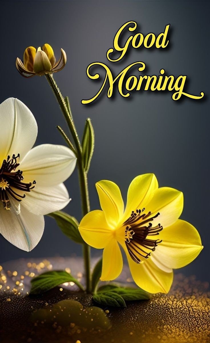 good morning images with flowers