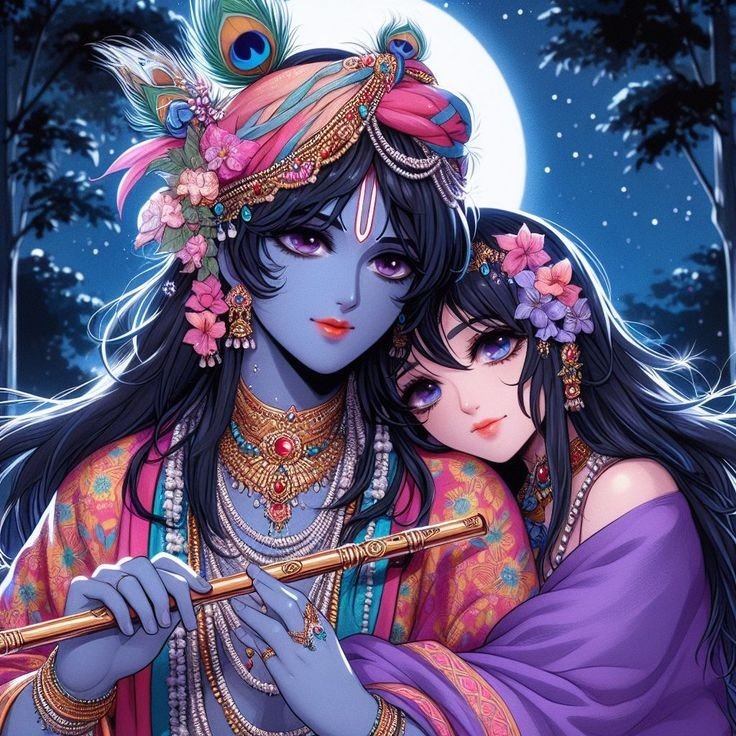 romantic radha krishna images