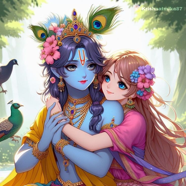 romantic radha krishna images