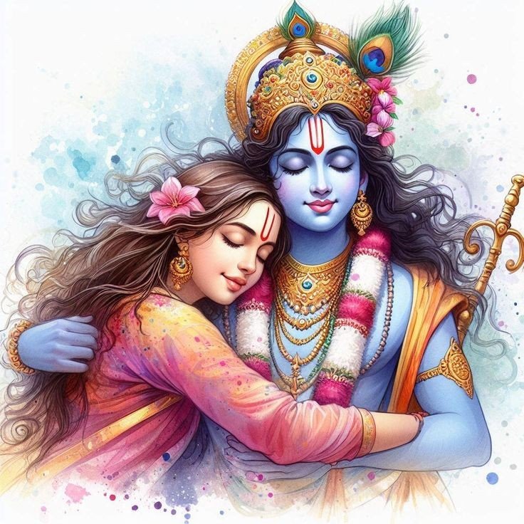 romantic radha krishna images