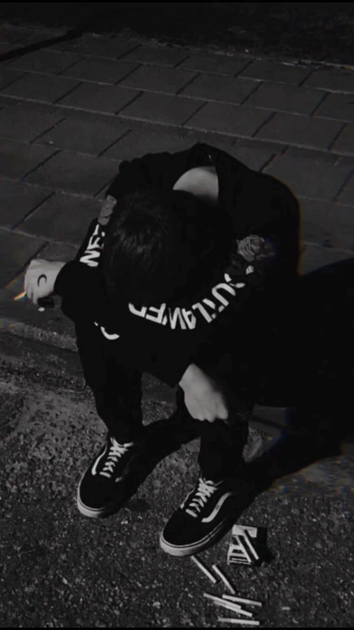 sad dp black
