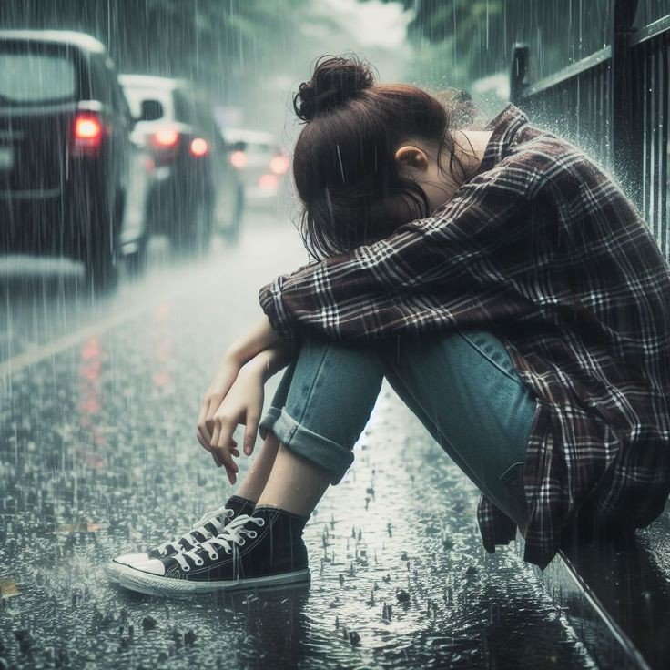 sad girl dp photo
