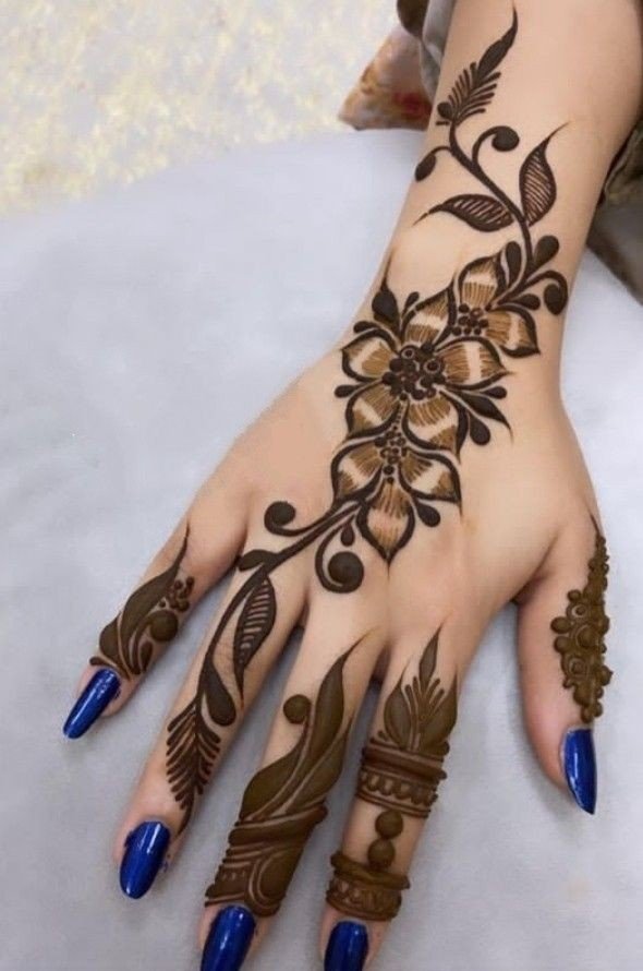 simple mehndi designs for girls photos